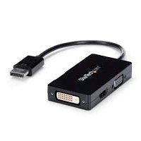 STARTECH.COM DP2VGDVHD - ADAPTADOR DE VIDEO DISPLAYPORT A VGA DVI O HDMI - CONVERTIDOR A/V 3 EN 1 PARA VIAJES - 1080P - 1920X