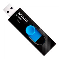 [AUV320-128G-RBKBL] ADATA AUV320-128G-RBKBL - MEMORIA ADATA 128GB USB 3.2 UV320 RETRACTIL NEGRO-AZUL (AUV320-128G-RBKBL)