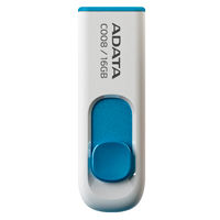 ADATA AC008-16G-RWE - MEMORIA ADATA 16GB USB 2.0 C008 RETRACTIL BLANCO-AZUL (AC008-16G-RWE)