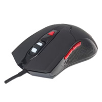 MANHATTAN 176071 - MOUSE OPTICO GAMING,MANHATTAN,176071, USB 6 BOTONES NEGRO C/LUZ
