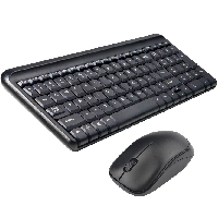 QUARONI KIQ01 - KIT TECLADO Y MOUSE QUARONI INALAMBRICO 2.4GHZ COLOR NEGRO