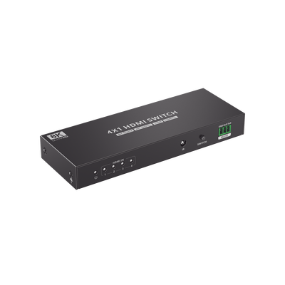 [TT401-8K] Switch Conmutador  HDMI 4X1 | 4 Entradas 1 Salida | Velocidad de trasmisión 48 Gbps | Resolución 8K | Salida de audio | HDCP 2.3