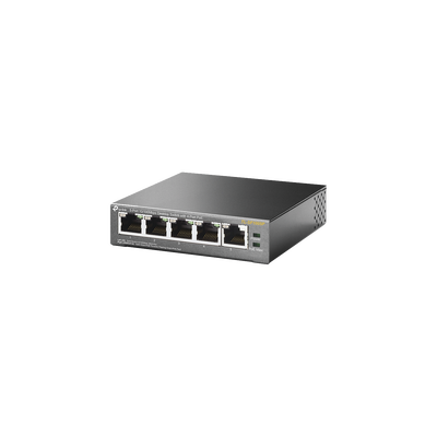 [TL-SF1005P] Switch PoE no Administrable de escritorio / 5 puertos 10/100 Mbps / 4 puertos PoE af/at / Presupuesto 67 W / Modo Extensor hasta 250 m / Calidad video prioritaria