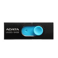 [AUV220-64G-RBKBL] ADATA AUV220-64G-RBKBL - MEMORIA ADATA 64GB USB 2.0 UV220 RETRACTIL NEGRO-AZUL (AUV220-64G-RBKBL)