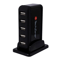 TECH ZONE ACCESORIOS TZ17HUB01 - HUB TECHZONE TZ17HUB01 7 PUERTOS USB 2.0