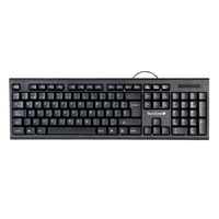 TECH ZONE ACCESORIOS TZ16TEC01-ALA - TECLADO TECHZONE TZ16TEC01-ALA ALAMBRICO STANDARD USB ERGONOMICO NEGRO