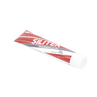 [SILITEK] Pasta térmica aislante, previene corrosión por humedad en instalaciones al exterior,  soporta de -20 hasta 220ºC,  tubo 28 grs