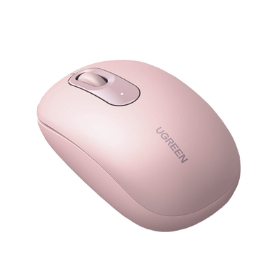 Mouse Inalámbrico 2.4G 800/1200/1600/2400 DPI | Función de 3 botones | Alcance 10m | Silencioso |  Ergonómico | Anti-caída y Anti-interferencias | Batería Alcalina AA incluida  | Color Dusty Pink.