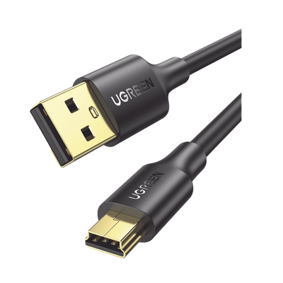 Cable USB-A 2.0 a Mini USB | 1m | Cable de Datos y Alimentación | 480Mps | Chip Inteligente | PVC | Para Discos Duros HDD o SSD, Go-Pro Hero, Mando de PS3, Cámaras Digitales, Reproductores MP3, MP4, etc.