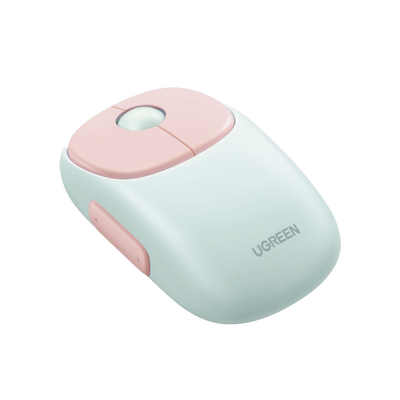 Mouse Inalámbrico FUN | Recargable| 2.4G & Bluetooth | 4 Niveles de DPI | Silencioso | Ergonómico | 5 Botones | Compatible con Windows, macOS 10.5, Android iOS Linux y Chrome OS | Color Rosa.