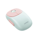 Mouse Inalámbrico FUN | Recargable| 2.4G & Bluetooth | 4 Niveles de DPI | Silencioso | Ergonómico | 5 Botones | Compatible con Windows, macOS 10.5, Android iOS Linux y Chrome OS | Color Rosa.