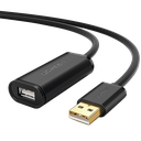 Cable de Extensión Activo USB 2.0 / 30 Metros / Macho-Hembra / Booster individual FE1.1S incorporado / Velocidad de hasta 480 Mbps / Ideal para impresoras, consolas , Webcam, etc.