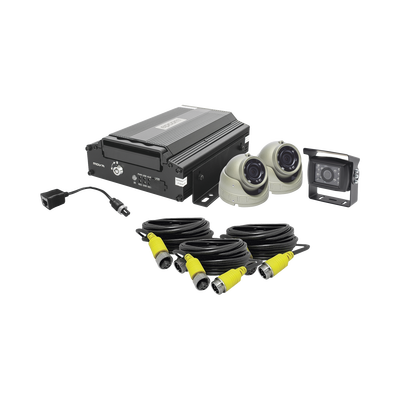 KIT DVR PARA VEHICULO /  INCLUYE /  CÁMARAS PARA INTERIOR /  CÁMARA PARA EXTERIOR, / 2MP AHD /  CABLES EXTENSORES / ADAPTADOR LAN.