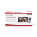 Kit de Videoportero Analógico de Metal / IP a 4 Hilos con Función de Llamada a App Hik-Connect / Monitor se Conecta a Internet por Cable o WiFi y por 4 Hilos al Frente de Calle  IP65 / Expandible a Mas Equipos 