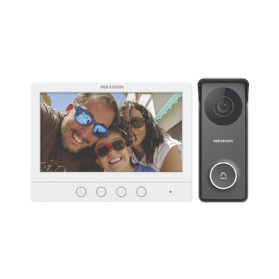 [DS-KIS213] Kit de Videoportero TurboHD con Pantalla LCD a Color de 7" / Frente de Calle para Exterior de Metal / 720p (1 Megapíxel )117° de Visión (Gran Angular)