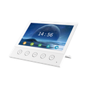 Monitor IP/SIP para interior, Wi-Fi, pantalla táctil de 7", audio de 2 vías, PoE, 8 interfaces de entrada de alarma.