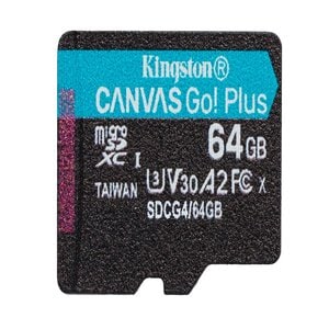KINGSTON MEMORIA 64GB MICROSDXC CANVAS GO PLUS A2 U3  SIN ADP
