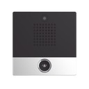 Mini video Intercomunicador para hotelería y hospitales, con diseño elegante, PoE, cámara 1Mpx, 1 botón, 1 relevador integrado de salida y entrada.
