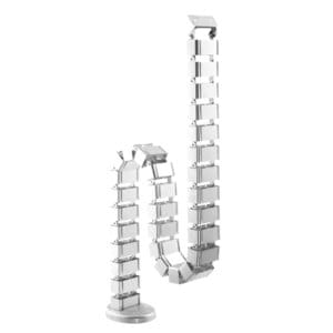 ORGANIZADOR DE CABLES VERTICAL ARTICULADO PLATA