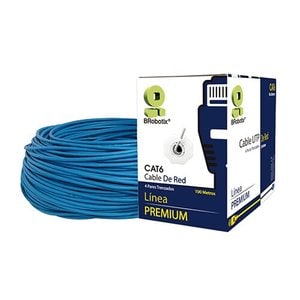 BOBINA CAT6 PARA INTERIORES CCA UTP AZUL 100 METROS