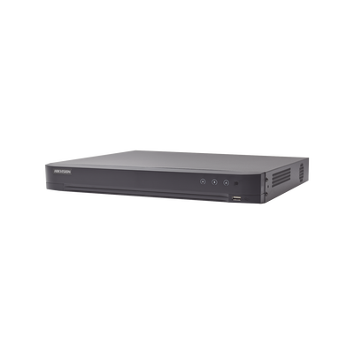 [IDS-7208HUHI-M1/S/A(C)] DVR 8 Canales TurboHD + 8 Canales IP / 8 Megapixel (4K) / Acusense (Evita Falsas Alarmas) / Audio por Coaxitron / 1 Bahía de Disco Duro / 8 Entradas de Alarma / 4 Salidad de Alarma / H.265+ 