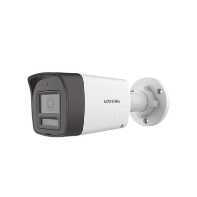 [DS-2CE16D0T-LTS] [Audio Bidireccional + Dual Light + ColorVu] Bala TURBOHD 2 Megapixel (1080p) / Lente 2.8 mm / 30 mts IR EXIR + 20 mts Luz Blanca / Micrófono y Bocina Integrado / Exterior IP67 / Metal / dWDR