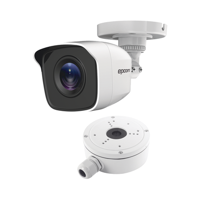 [B8-TURBO-G2W/AX] KIT de Bala TURBOHD 2 Megapixel (1080p) + Caja de Conexión / Exterior IP66 / TVI-AHD-CVI-CVBS
