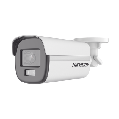 [DS-2CE12DF0T-F] [ColorVu] Bala TURBOHD 2 Megapixel (1080p) / Imagen a Color 24/7 / Lente 3.6 mm / METAL / Luz Blanca 40 mts / Exterior IP67 / TVI-AHD-CVI-CVBS / dWDR