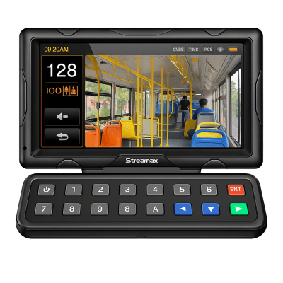 [XMRCP5] Panel de control dáctilar multifuncional con monitor de 7" para MDVR móvil Streamax
