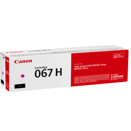 Tóner Canon 067 H Rendimiento 2350 Páginas Magenta