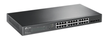 Switch PoE JetStream SDN Administrable 24 puertos 10/100/1000 Mbps + 4 puertos SFP, 24 puertos PoE, 250W, administración centralizada OMADA SDN