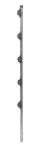 Poste de Paso de 1.2m para Cerca Electrificada.Tubo Galvanizado cal. 18 de 1"Diam. con Tapón y 5 Aisladores Instalados.