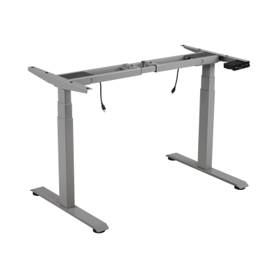 Base de Escritorio Motorizado Profesional / Altura Ajustable 60-125cm / Estructura Estable / Funcionamiento Suave / 3 Preset de Posiciones / Color Gris / Soporta hasta 100Kg de carga 
