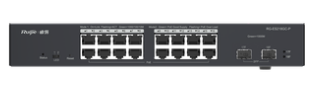 Switch L2 Administrable PoE con 16 puertos Gigabit PoE 802.3af/at + 2 SFP para fibra 1Gb, gestión gratuita desde la nube, 240w